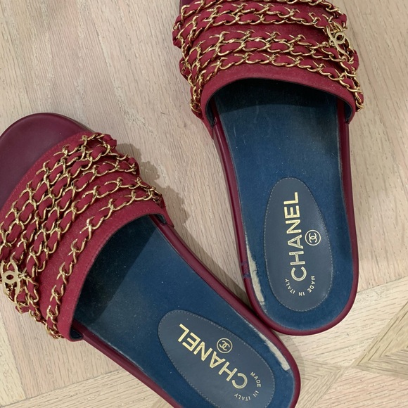 Chanel Chain Mule Slides size 38 - Picture 1 of 5